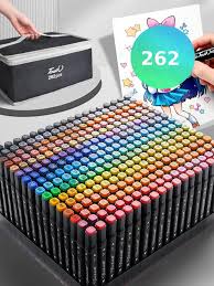 ¡🎨KIT DE 262 MARCADORES DOBLE PUNTA!✨
