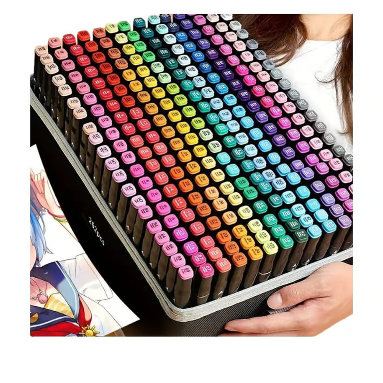 ¡🎨KIT DE 262 MARCADORES DOBLE PUNTA!✨